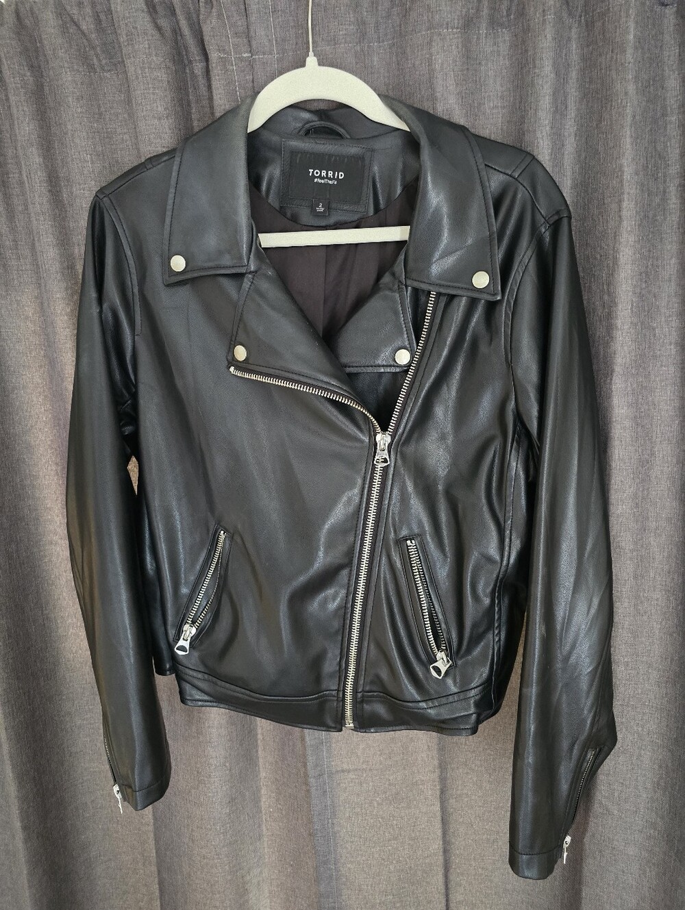 Torrid Black Faux Leather Moto Jacket | Size 2